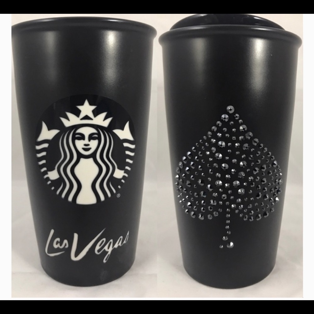 Rare Starbucks Limited Edition Las Vegas Swarovski Crystal Tumbler New in Box